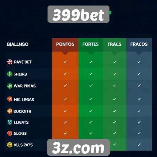 Comparativo entre 399bet e concorrentes do setor